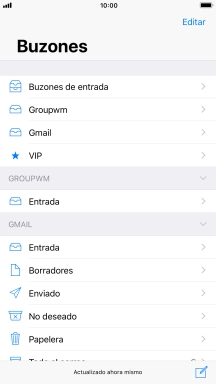 Pulsa la cuenta de correo electrónico deseada. Pulsa la cuenta de correo electrónico deseada.