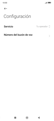 Pulsa Número del buzón de voz.