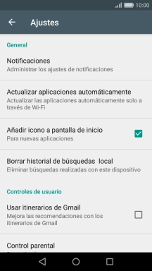 Pulsa Actualizar aplicaciones automáticamente.