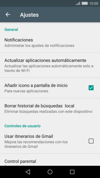 Pulsa Actualizar aplicaciones automáticamente.