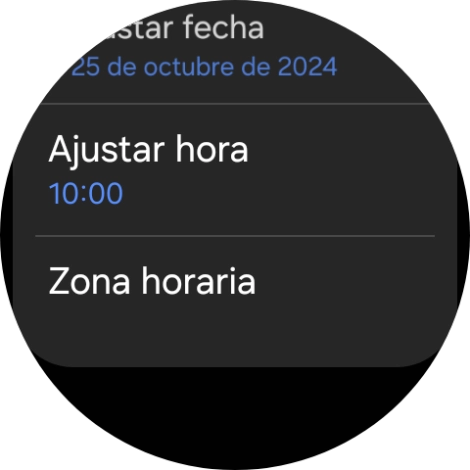Pulsa Ajustar hora.