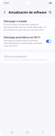 Pulsa Descargar e instalar. Si hay una versión de software nueva disponible, aparecerá ahora en la pantalla. Sigue las indicaciones de la pantalla para actualizar el software del teléfono. Pulsa Descargar e instalar. Si hay una versión de software nueva disponible, aparecerá ahora en la pantalla. Sigue las indicaciones de la pantalla para actualizar el software del teléfono.