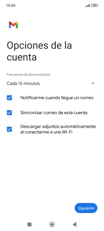 Si aparece en la pantalla esta imagen, tu cuenta de correo electrónico ha sido reconocida y configurada automáticamente. Sigue las indicaciones de la pantalla para introducir más información y terminar la configuración. Si aparece en la pantalla esta imagen, tu cuenta de correo electrónico ha sido reconocida y configurada automáticamente. Sigue las indicaciones de la pantalla para introducir más información y terminar la configuración.