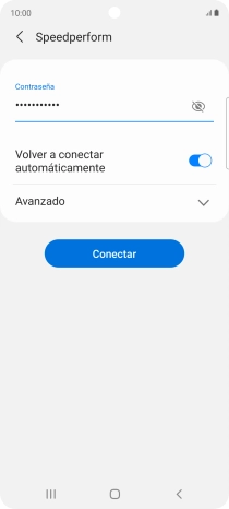 Introduce la contraseña de la red wifi y pulsa Conectar. Introduce la contraseña de la red wifi y pulsa Conectar.