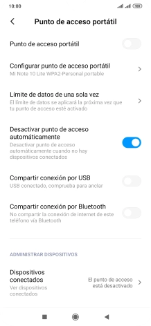 Pulsa Configurar punto de acceso portátil. Pulsa Configurar punto de acceso portátil.