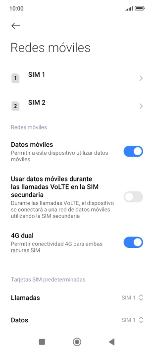 Pulsa la SIM de la línea móvil deseada. Pulsa la SIM de la línea móvil deseada.
