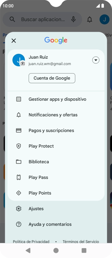Pulsa Gestionar apps y dispositivo. Pulsa Gestionar apps y dispositivo.