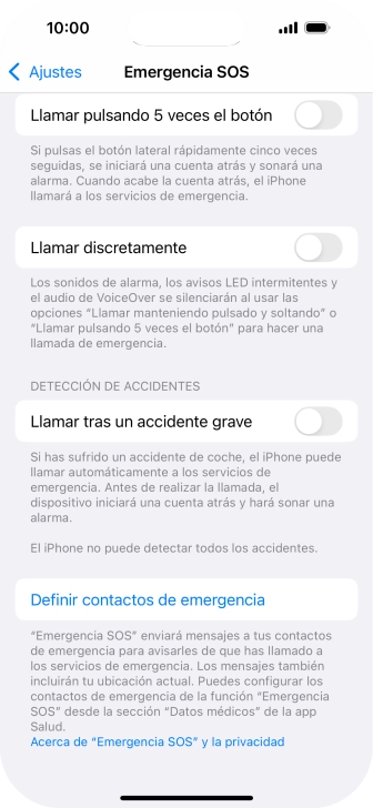 Pulsa el indicador junto a Pulsa el indicador junto a