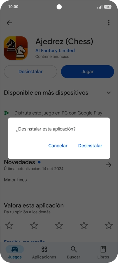 Pulsa Desinstalar.