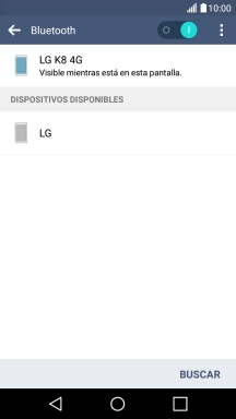 Pulsa el dispositivo Bluetooth deseado y sigue las indicaciones de la pantalla para vincular el dispositivo al teléfono. Pulsa el dispositivo Bluetooth deseado y sigue las indicaciones de la pantalla para vincular el dispositivo al teléfono.
