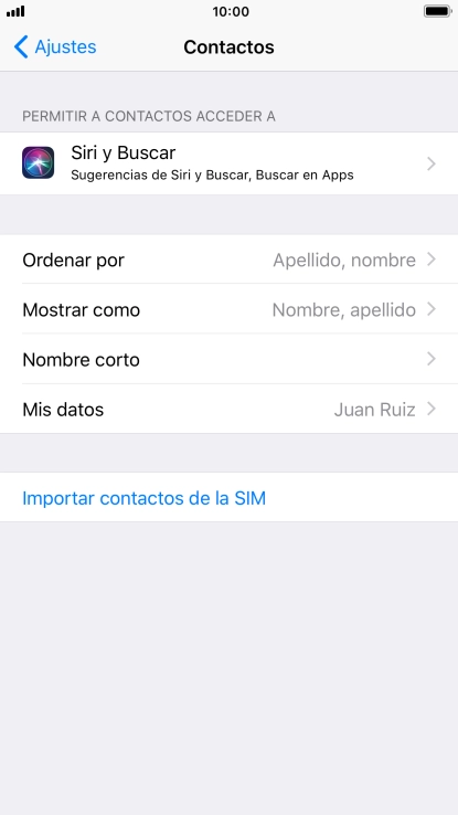Pulsa Importar contactos de la SIM. Pulsa Importar contactos de la SIM.