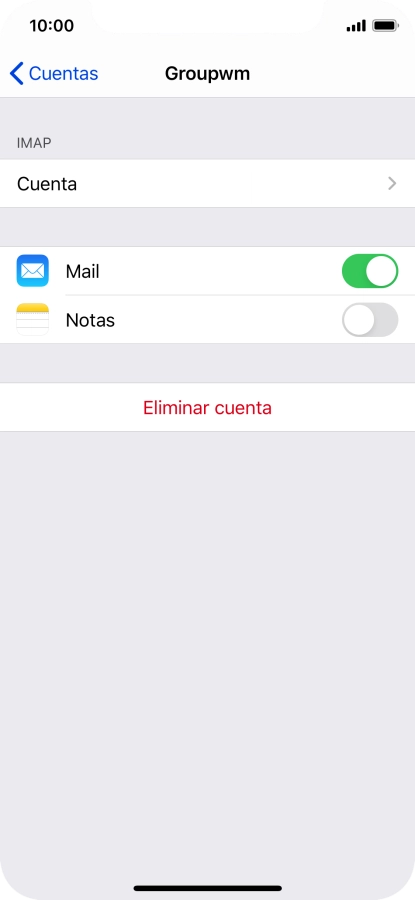 Pulsa Cuenta.