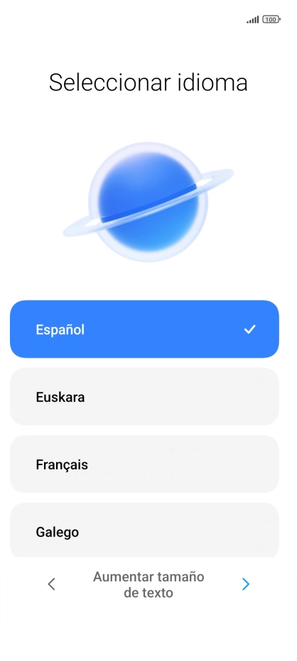 Pulsa el idioma deseado. Pulsa el idioma deseado.