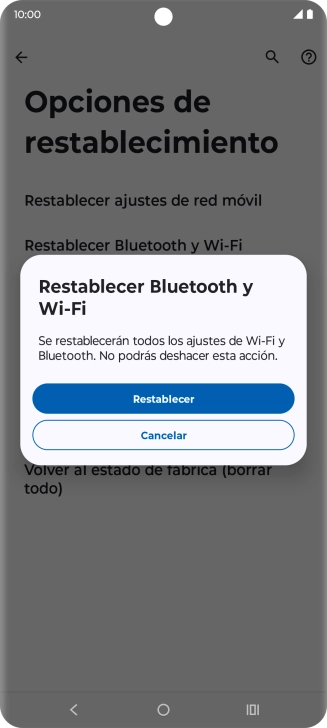 Pulsa Restablecer. Pulsa Restablecer.