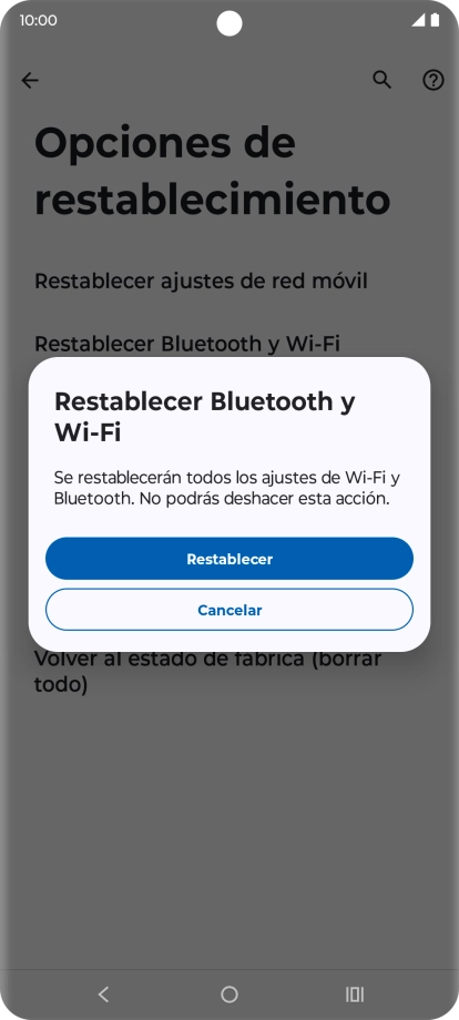 Pulsa Restablecer. Pulsa Restablecer.