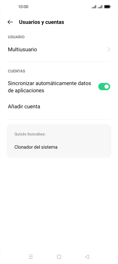 Pulsa Añadir cuenta. Pulsa Añadir cuenta.