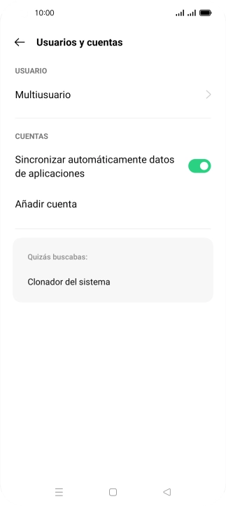 Pulsa Añadir cuenta. Pulsa Añadir cuenta.