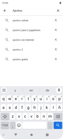 Introduce el nombre del tema o de la app y pulsa el icono de búsqueda. Introduce el nombre del tema o de la app y pulsa el icono de búsqueda.