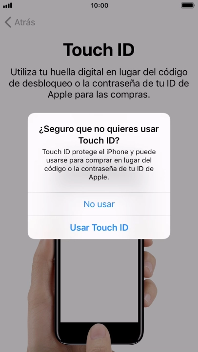 Si desactivas la función, pulsa No usar. Si desactivas la función, pulsa No usar.