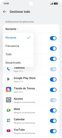 Pulsa el ajuste deseado. Pulsa el ajuste deseado.