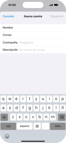 Pulsa Contraseña e introduce la contraseña de tu cuenta de correo electrónico. Pulsa Contraseña e introduce la contraseña de tu cuenta de correo electrónico.