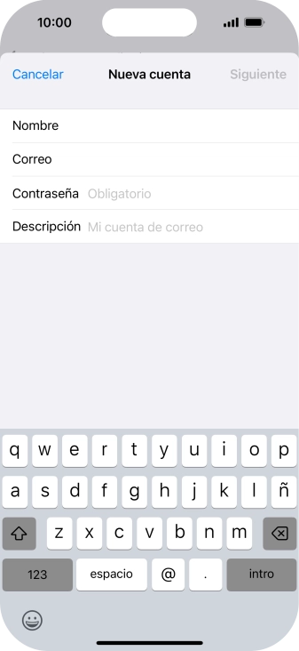 Pulsa Contraseña e introduce la contraseña de tu cuenta de correo electrónico. Pulsa Contraseña e introduce la contraseña de tu cuenta de correo electrónico.