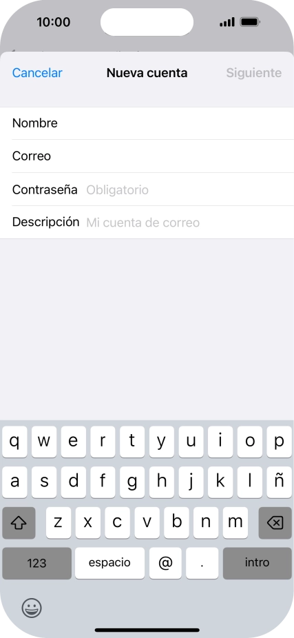 Pulsa Contraseña e introduce la contraseña de tu cuenta de correo electrónico. Pulsa Contraseña e introduce la contraseña de tu cuenta de correo electrónico.