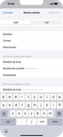 Pulsa Nombre de usuario e introduce el nombre de usuario de tu cuenta de correo electrónico. Pulsa Nombre de usuario e introduce el nombre de usuario de tu cuenta de correo electrónico.