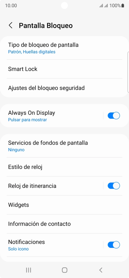Pulsa Tipo de bloqueo de pantalla e introduce el código de seguridad extra que has creado anteriormente. Pulsa Tipo de bloqueo de pantalla e introduce el código de seguridad extra que has creado anteriormente.