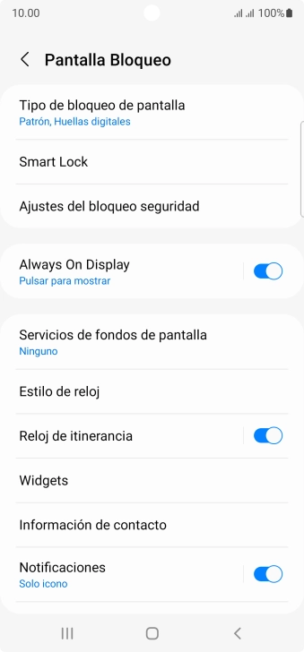 Pulsa Tipo de bloqueo de pantalla e introduce el código de seguridad extra que has creado anteriormente. Pulsa Tipo de bloqueo de pantalla e introduce el código de seguridad extra que has creado anteriormente.