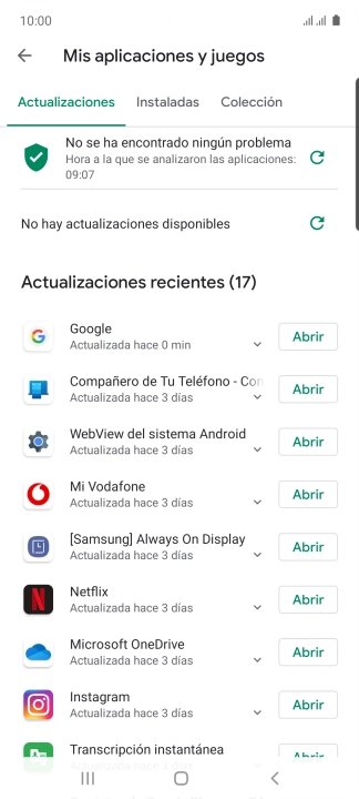 Pulsa Instaladas.