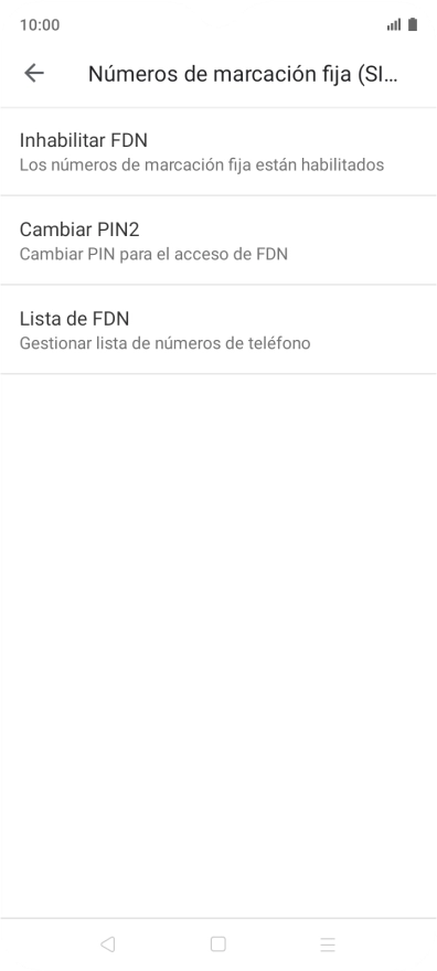 Pulsa Inhabilitar FDN. Pulsa Inhabilitar FDN.