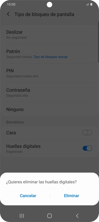 Pulsa Eliminar. Pulsa Eliminar.