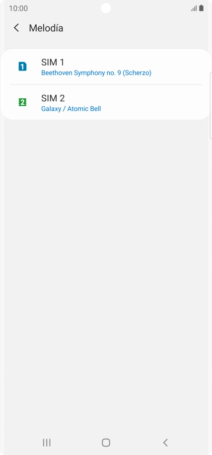 Pulsa el nombre de la tarjeta SIM. Pulsa el nombre de la tarjeta SIM.