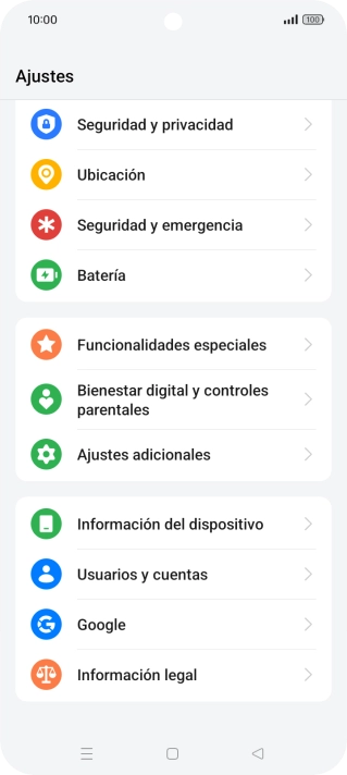 Pulsa Ajustes adicionales.