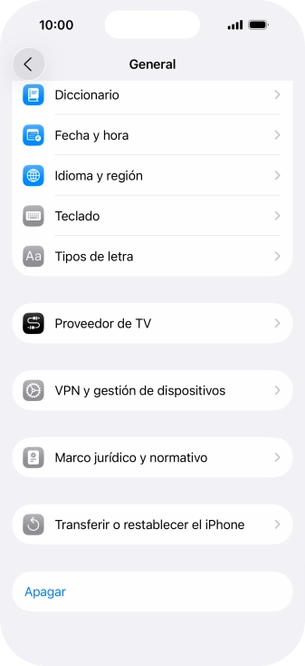 Pulsa Transferir o restablecer el iPhone. Pulsa Transferir o restablecer el iPhone.