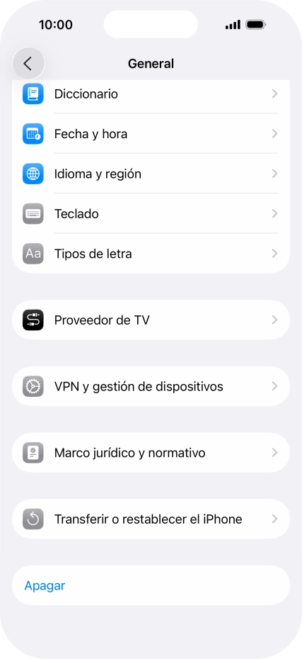 Pulsa Transferir o restablecer el iPhone. Pulsa Transferir o restablecer el iPhone.