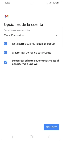 Si aparece en la pantalla esta imagen, tu cuenta de correo electrónico ha sido reconocida y configurada automáticamente. Sigue las indicaciones de la pantalla para introducir más información y terminar la configuración.