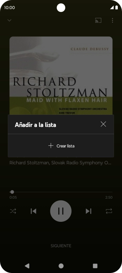 Pulsa Crear lista. Pulsa Crear lista.