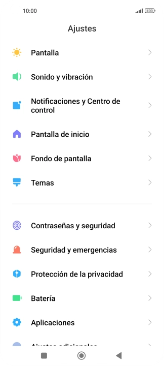 Pulsa Contraseñas y seguridad. Pulsa Contraseñas y seguridad.