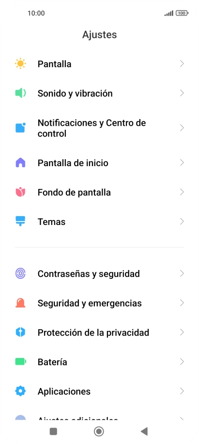 Pulsa Contraseñas y seguridad. Pulsa Contraseñas y seguridad.