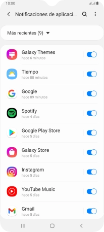 Pulsa la lista desplegable.