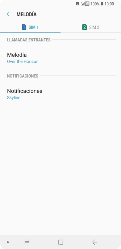 Pulsa la tarjeta SIM deseada. Pulsa la tarjeta SIM deseada.