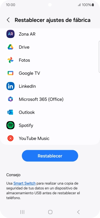 Pulsa Restablecer. Pulsa Restablecer.