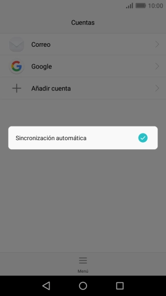 Pulsa Sincronización automática.