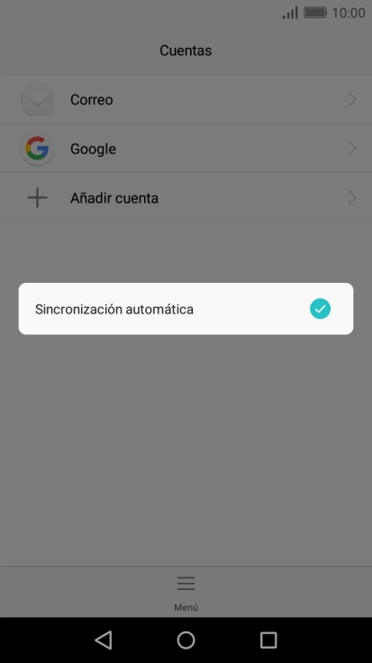 Pulsa Sincronización automática.