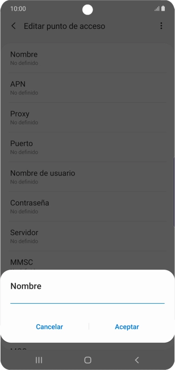 Introduce Vodafone Internet y pulsa Aceptar. Introduce Vodafone Internet y pulsa Aceptar.