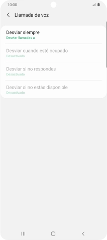 Pulsa el tipo de desvío deseado. Pulsa el tipo de desvío deseado.
