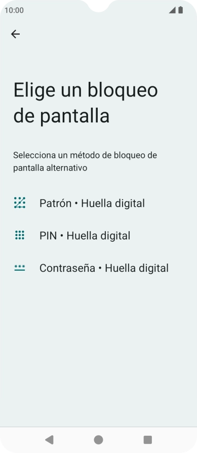 Pulsa el código de seguridad deseado y sigue las indicaciones de la pantalla para crear un código de seguridad del teléfono adicional. Pulsa el código de seguridad deseado y sigue las indicaciones de la pantalla para crear un código de seguridad del teléfono adicional.