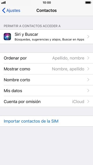 Pulsa Importar contactos de la SIM. Pulsa Importar contactos de la SIM.